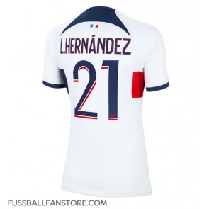 Paris Saint-Germain Lucas Hernandez #21 Replik Auswärtstrikot Damen 2023-24 Kurzarm